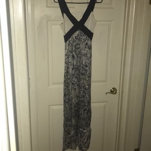 BEBE Summer Maxi Dress (Black & White Florals)